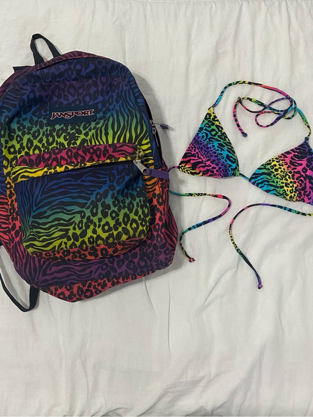 Jansport + Roxy Rainbow Cheetah Print Bundle